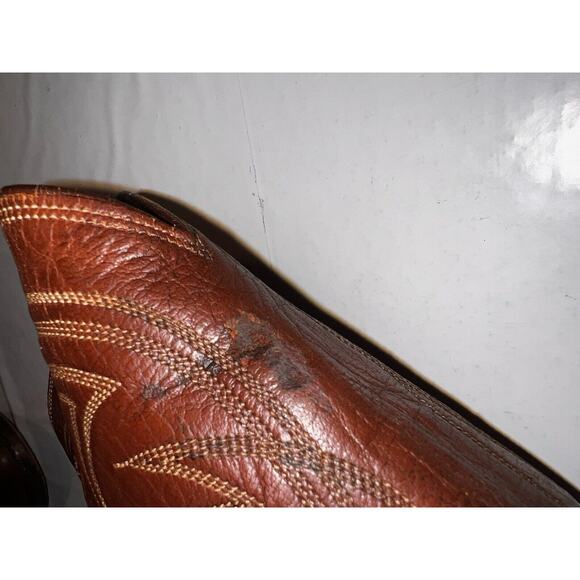 TONY LAMA GOLD LABEL COWBOY WESTERN LEATHER MENS BOOTS BROWN SIZE 9 B - Picture 6 of 10